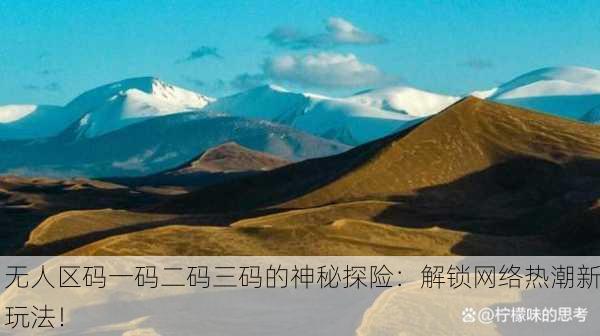 无人区码一码二码三码的神秘探险：解锁网络热潮新玩法！