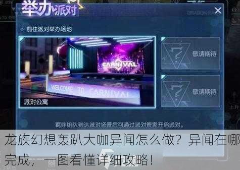 龙族幻想轰趴大咖异闻怎么做？异闻在哪完成，一图看懂详细攻略！