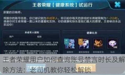 王者荣耀用户如何查询账号禁言时长及解除方法：老司机教你轻松解锁