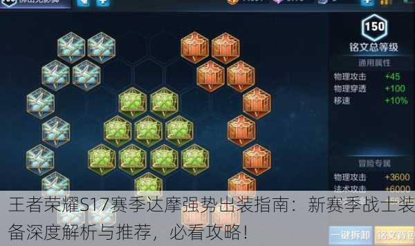 王者荣耀S17赛季达摩强势出装指南：新赛季战士装备深度解析与推荐，必看攻略！