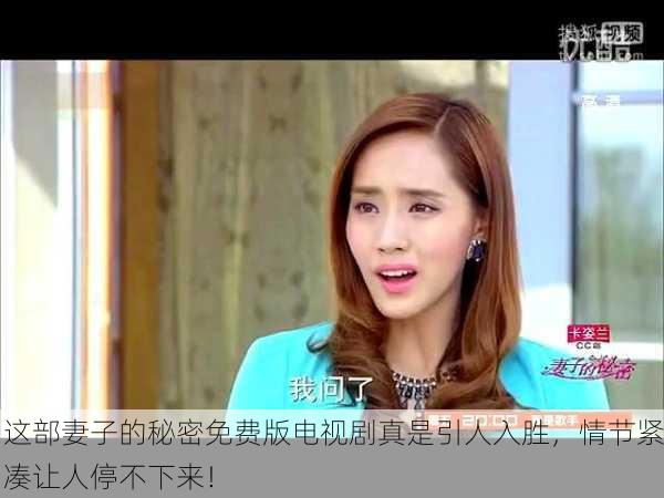这部妻子的秘密免费版电视剧真是引人入胜，情节紧凑让人停不下来！