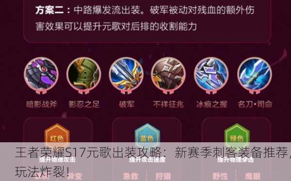 王者荣耀S17元歌出装攻略：新赛季刺客装备推荐，玩法炸裂！