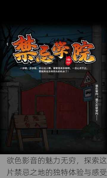 欲色影音的魅力无穷，探索这片禁忌之地的独特体验与感受