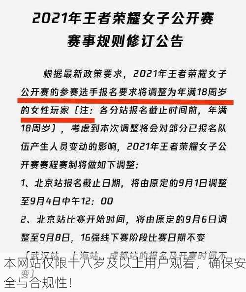 本网站仅限十八岁及以上用户观看，确保安全与合规性！