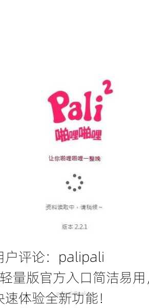 用户评论：palipali2轻量版官方入口简洁易用，快速体验全新功能！