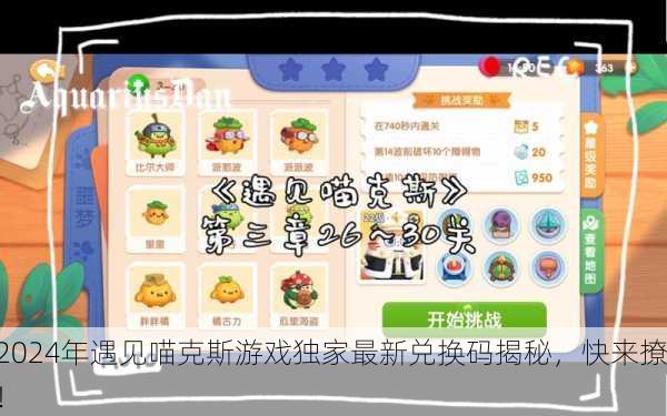 2024年遇见喵克斯游戏独家最新兑换码揭秘，快来撩！