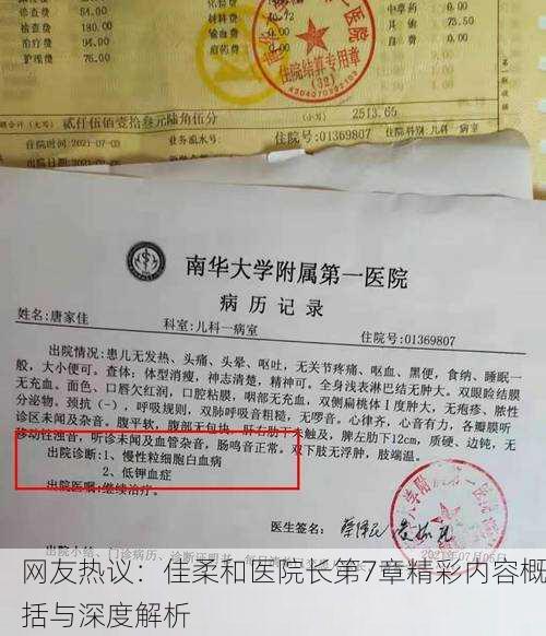 网友热议：佳柔和医院长第7章精彩内容概括与深度解析