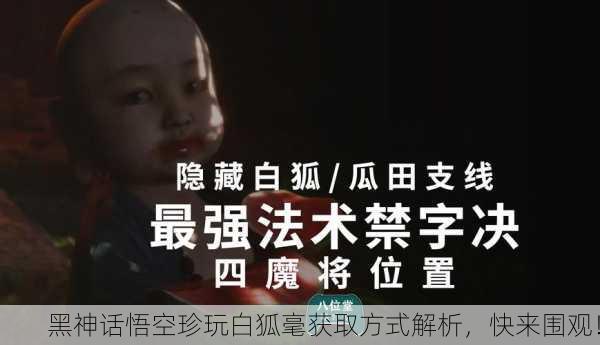 黑神话悟空珍玩白狐毫获取方式解析，快来围观！