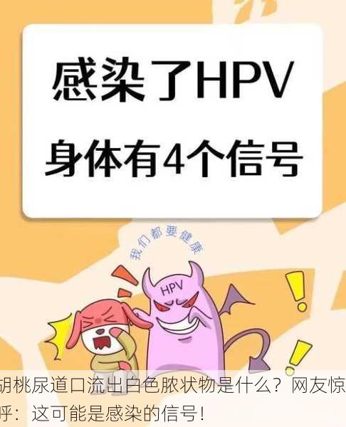 胡桃尿道口流出白色脓状物是什么？网友惊呼：这可能是感染的信号！
