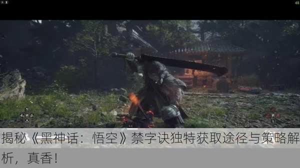 揭秘《黑神话：悟空》禁字诀独特获取途径与策略解析，真香！