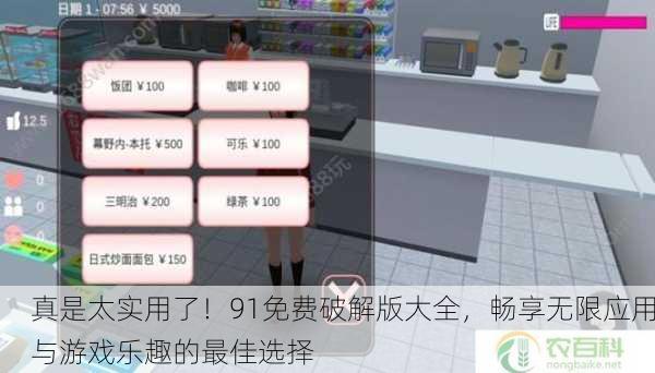 真是太实用了！91免费破解版大全，畅享无限应用与游戏乐趣的最佳选择