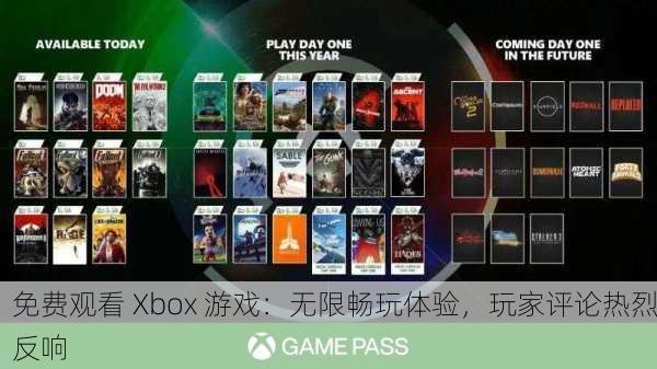 免费观看 Xbox 游戏：无限畅玩体验，玩家评论热烈反响