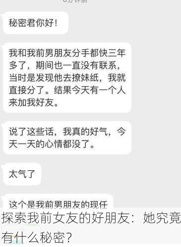 探索我前女友的好朋友：她究竟有什么秘密？