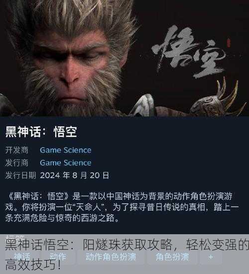 黑神话悟空：阳燧珠获取攻略，轻松变强的高效技巧！