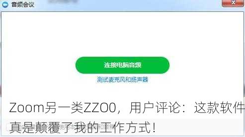 Zoom另一类ZZO0，用户评论：这款软件真是颠覆了我的工作方式！