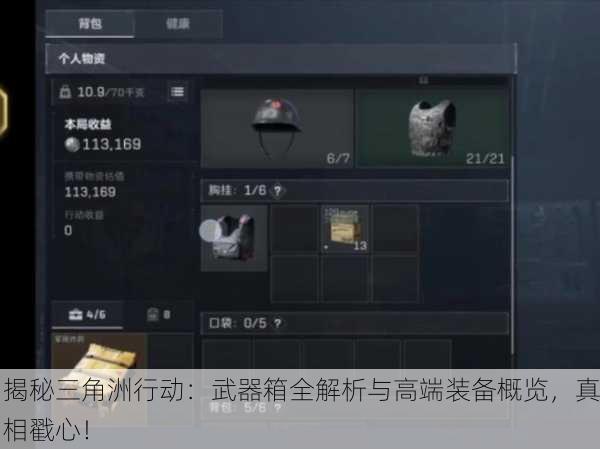 揭秘三角洲行动：武器箱全解析与高端装备概览，真相戳心！