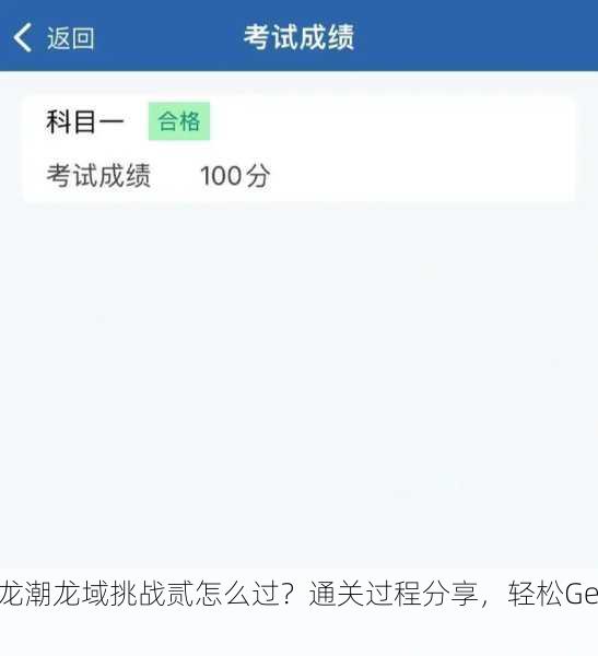 归龙潮龙域挑战贰怎么过？通关过程分享，轻松Get！
