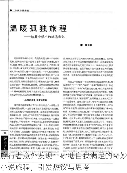 旅行者意外发现：砂糖自我满足的奇妙小说旅程，引发热议与思考