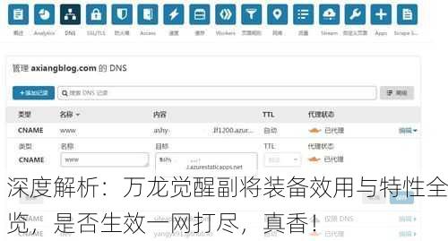 深度解析：万龙觉醒副将装备效用与特性全览，是否生效一网打尽，真香！
