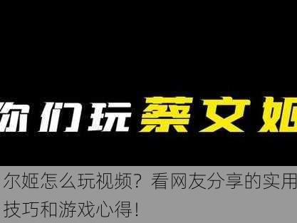 尔姬怎么玩视频？看网友分享的实用技巧和游戏心得！