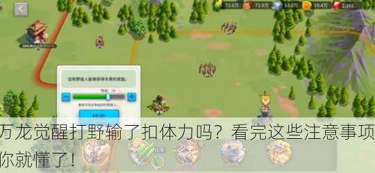 万龙觉醒打野输了扣体力吗？看完这些注意事项你就懂了！