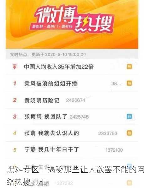 黑料专区：揭秘那些让人欲罢不能的网络热搜真相