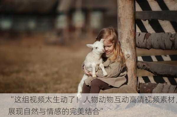 “这组视频太生动了！人物动物互动高清视频素材，展现自然与情感的完美结合”