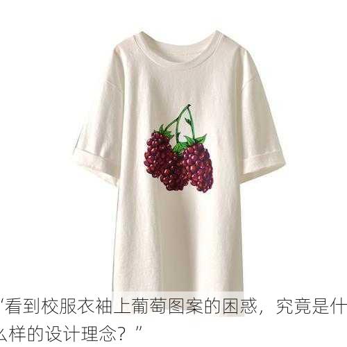 “看到校服衣袖上葡萄图案的困惑，究竟是什么样的设计理念？”