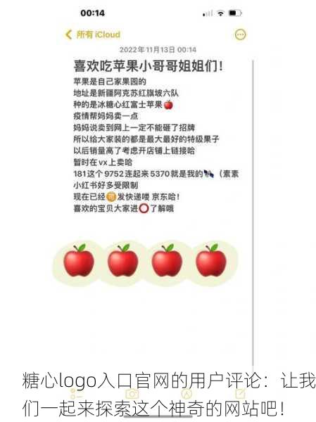 糖心logo入口官网的用户评论：让我们一起来探索这个神奇的网站吧！