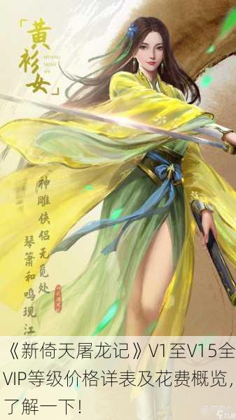 《新倚天屠龙记》V1至V15全VIP等级价格详表及花费概览，了解一下！