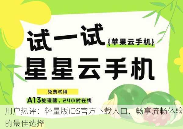 用户热评：轻量版iOS官方下载入口，畅享流畅体验的最佳选择