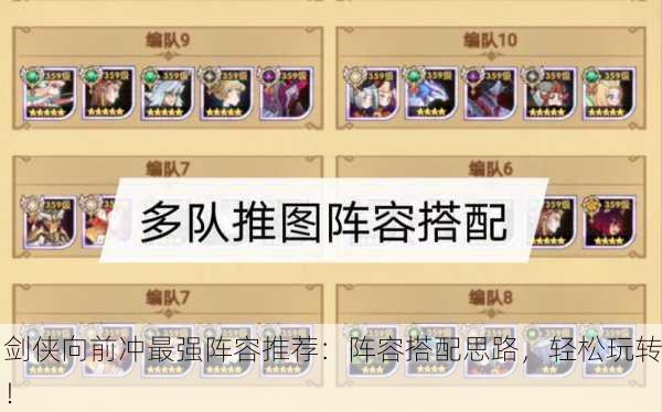 剑侠向前冲最强阵容推荐：阵容搭配思路，轻松玩转！