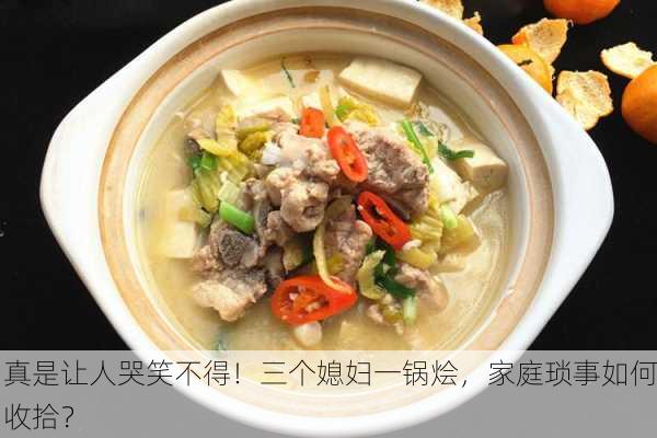 真是让人哭笑不得！三个媳妇一锅烩，家庭琐事如何收拾？