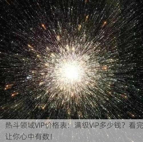 热斗领域VIP价格表：满级VIP多少钱？看完让你心中有数！