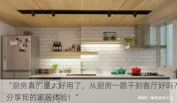 “厨房真的是太好用了，从厨房一路干到客厅好吗？分享我的家居体验！”