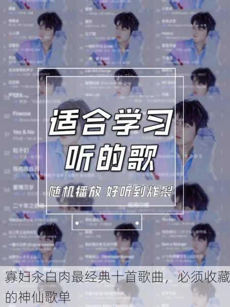 寡妇汆白肉最经典十首歌曲，必须收藏的神仙歌单