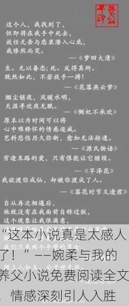 “这本小说真是太感人了！”——婉柔与我的养父小说免费阅读全文，情感深刻引人入胜