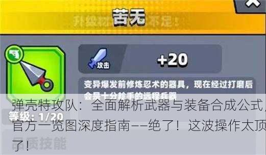 弹壳特攻队：全面解析武器与装备合成公式，官方一览图深度指南——绝了！这波操作太顶了！