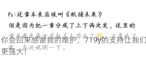 你会回来感谢我的维护，719y的支持让我们更强大！