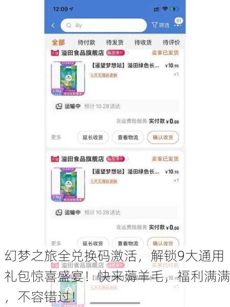 幻梦之旅全兑换码激活，解锁9大通用礼包惊喜盛宴！快来薅羊毛，福利满满，不容错过！