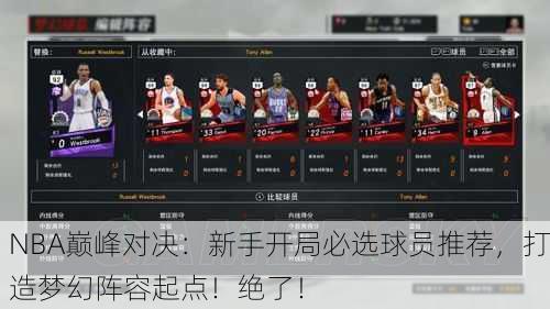 NBA巅峰对决：新手开局必选球员推荐，打造梦幻阵容起点！绝了！