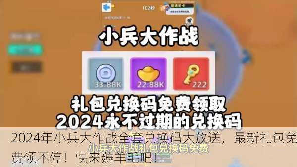 2024年小兵大作战全套兑换码大放送，最新礼包免费领不停！快来薅羊毛吧！