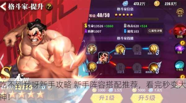 吃不到我呀新手攻略 新手阵容搭配推荐，看完秒变大神！