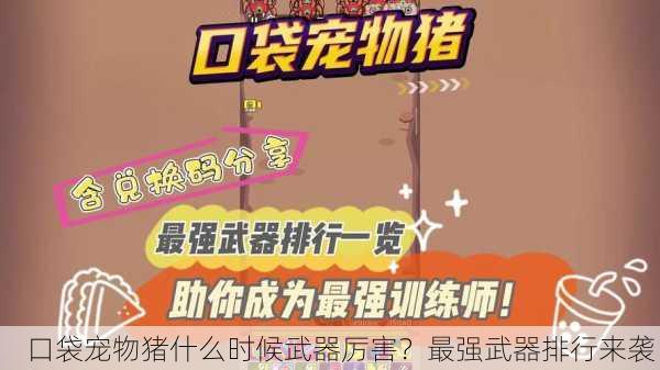 口袋宠物猪什么时候武器厉害？最强武器排行来袭！
