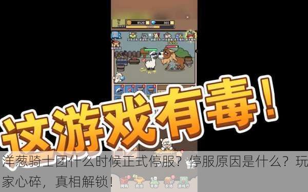 洋葱骑士团什么时候正式停服？停服原因是什么？玩家心碎，真相解锁！