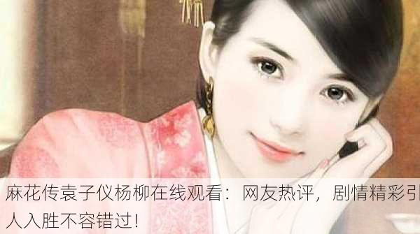 麻花传袁子仪杨柳在线观看：网友热评，剧情精彩引人入胜不容错过！