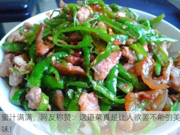 蜜汁满满，网友称赞：这道菜真是让人欲罢不能的美味！
