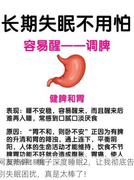 网友热评：桃子深度睡眠2，让我彻底告别失眠困扰，真是太棒了！