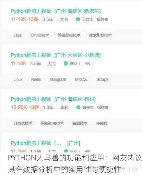 PYTHON人马兽的功能和应用：网友热议其在数据分析中的实用性与便捷性