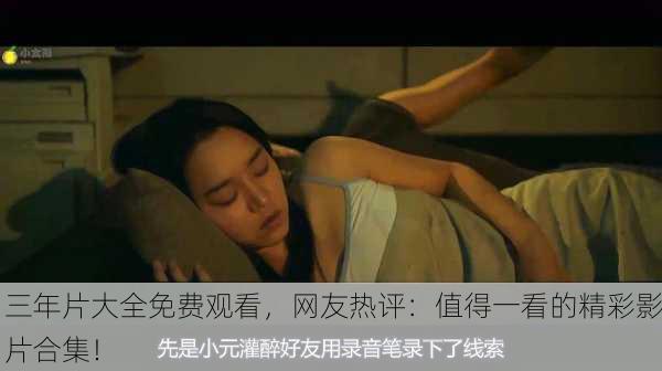 三年片大全免费观看，网友热评：值得一看的精彩影片合集！